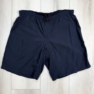VTG Canari Cycling Shorts‎ Men's L Black USA Nylon Shell Padded Liner Zip Pocket
